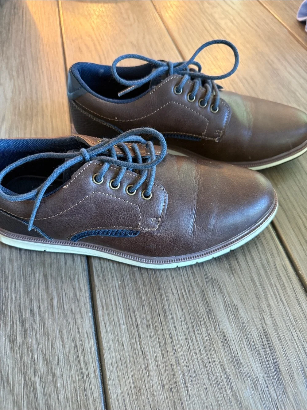Mix No. 6 Brown and Navy Kids Dress Shoes